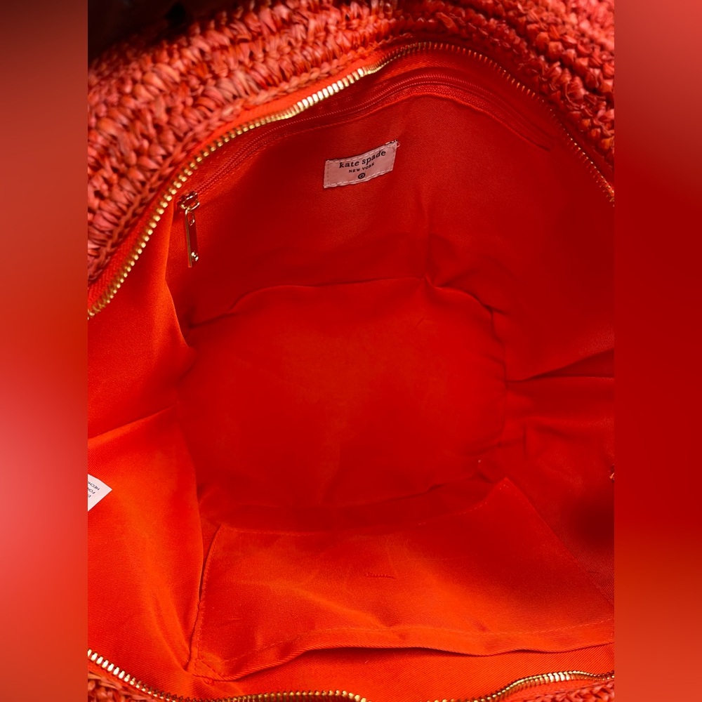 kate spade x target orange woven bow tote nwt - Picture 4 of 4